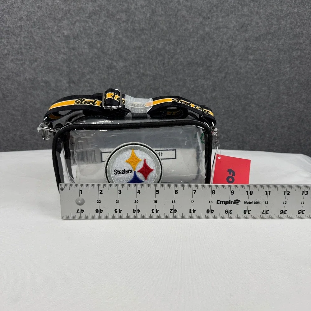 FOCO Pittsburgh Steelers Clear Crossbody Bag NFL Stadium Approved Steel City NEW